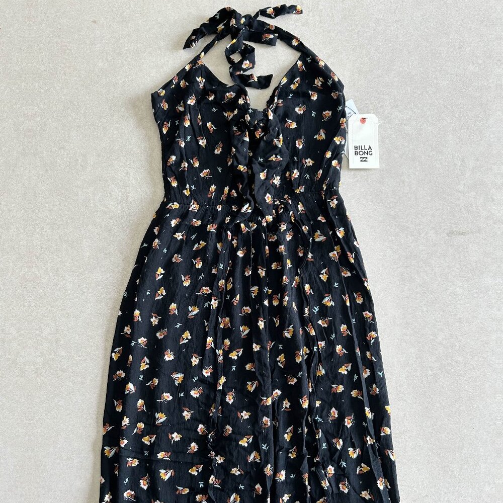 NWT Billabong Black Babylon Floral Jumpsuit - Picture 7 of 11